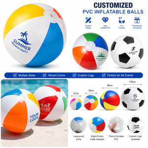 Pelota de Playa Inflable de PVC Colorida con Impresión de Logotipo Personalizado, Juguete para Fiestas, Colección para Actividades Infantiles, Festivales y Eventos de Verano - Product Image 4
