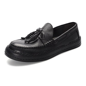 Mocassins en cuir véritable pour homme, style décontracté chic, bout ouvert, à enfiler, pour l'automne, style habillé et Oxford - Product Image 6