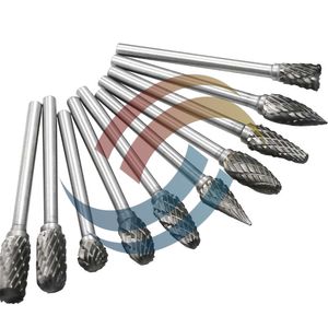 Fresa de carburo de tungsteno con vástago de 1/8 ", 10 Uds., herramientas <span class=keywords><strong>Dremel</strong></span> de corte de diamante doble con molienda eléctrica compatible con OEM - Product Image 6