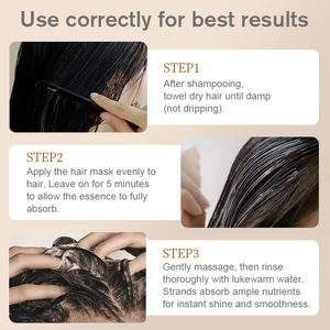 Masque de traitement des cheveux 880ml en gros avec protéine de soie lisse et réparateur pour cheveux secs et abîmés | Usine personnalisée | Marque privée - Product Image 3