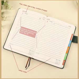 2025 2026 Personalizados Diarios <span class=keywords><strong>de</strong></span> viaje Papelería Venta al por mayor Español Inglés Año Nuevo Cuadernos Diario <span class=keywords><strong>de</strong></span> cuero Agenda - Product Image 6