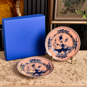 6.7 Inch Retro Italian Floral <b>Porcelain</b> Dessert <b>Plate</b> Multi Color Hand Painted Ceramic Appetizer <b>Plate</b> With Gift Box For Wedding - Product Image 5