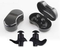 De natation ensemble dans Bouchons d'oreille avec noir boîte d'emballage élégant silicone protection auditive Bouchons d'oreille avec gauche et droite conception
