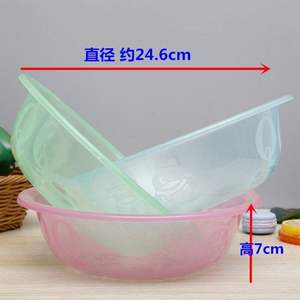 Bol de lavage rond en plastique pour fruits et légumes, bassin multi-usages pour la maison, couleur aléatoire, 1 pièce - Product Image 3