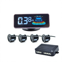 Sensor de Aparcamiento para Coche con Radar de Marcha Atrás, Cuatro Sondas, Pantalla LCD, Impermeable, con Advertencia por Voz