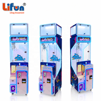 LIFUN Machine à griffes compacte personnalisable de 18 pouces avec structure métallique et verre trempé, jeu d'arcade à prix multiples pour centres de jeux
