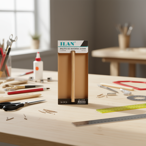 Bastoncini di Legno ILAN 3x3x300mm a Sezione Quadrata, 16 Pezzi per Lavori Artigianali - Product Image 3