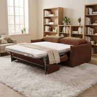 Canapé-lit pliant gris au design moderne, prix de gros, meuble de salon gain de place avec matelas