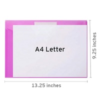 Dossier A4 en plastique PVC transparent transparent pour sac de classement de documents