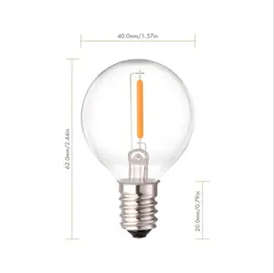 G40 LED clear filament bulb 120V outdoor garden waterproof light set of outdoor indoor decoration