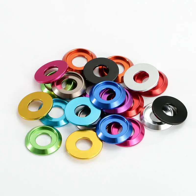 Multi-color Aluminum Fastener Color Cap Gasket Thin Half Round Head Washer 2MM 3MM 4MM 5MM 6MM 8MM