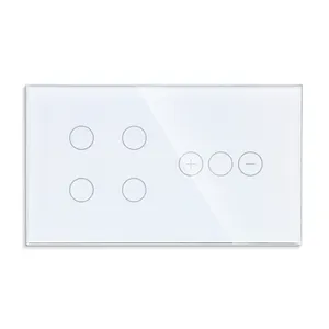 Bingoelec 1000W WiFi EU/UK Standerd 4 Gang Smart wall touch Switch and Dimmer Switch with Tuya APP