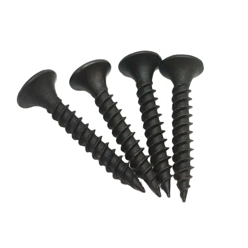 China Taiwan Manufacturer Drywall-screw 3 5x25 Pointed High Quality Black Phosphated Coarse Thread Drywall Screw
