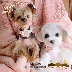 Collar Flor, Camada Cachorro, Collares XS Perros Pequeños con Campana para Niña Niño Pequeño Perro (Rosa) - Product Image 6