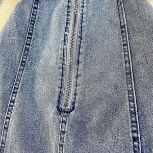 Nouvelle Robe d'été en jean pour femme, dos nu, taille haute, fermeture éclair, coupe ajustée et évasée, style mode - Product Image 6