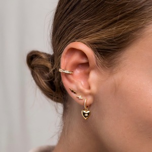 ต่างหูทรงหยดน้ำรูปหัวใจประดับเพชรซิร์คอนสแตนเลสสำหรับผู้หญิง เครื่องประดับสำหรับงานปาร์ตี้ - Product Image 3