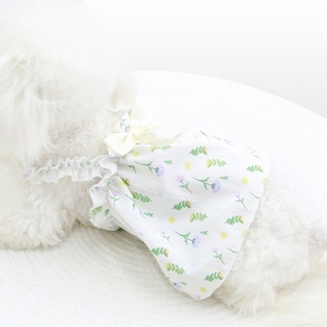 Ropa para Perros Echo, Ligera, con Clip para Correa, Estilo Princesa Floral Francés, Nuevo Estilo para Primavera/Verano, para Bichón y Gatos Teddy - Product Image 1