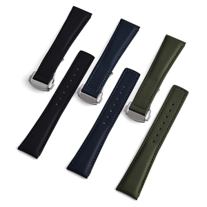 MZDTIMK <span class=keywords><strong>Bracelet</strong></span> de <span class=keywords><strong>montre</strong></span> en toile nautique étanche 20mm 22mm Bracelets de <span class=keywords><strong>montre</strong></span> hybrides en PVC + <span class=keywords><strong>cuir</strong></span> avec bouton poussoir et fermoir pliant - Product Image 4