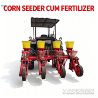 Semoir de précision pour maïs tracté par tracteur 50 CV, équipement agricole de semis, performance fiable pour la tâche de semis de maïs en ferme