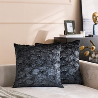 Housse de coussin moderne HY en polyester et coton avec fermeture éclair, écologique, pour la maison, l'hôtel, décoration bronze, salon