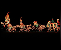 Enchanted LED Pumpkin Carriage-Décoration lumineuse extérieure de conte de fées pour les festivals et les événements