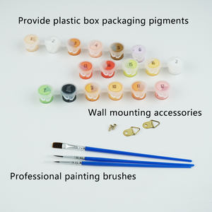 Kit de Peinture Numérique Acrylique DIY pour Adultes – <span class=keywords><strong>Toile</strong></span> à Peindre Style Dessin Animé Fait Main – Idéal pour Débutants – Ensemble Facile – Parfait pour les Fêtes - Product Image 5