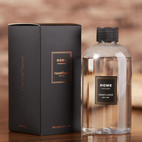 Diffuseur d'huiles essentielles en verre givré noir de 260 ml, personnalisé, de luxe, simple, rond, avec bâtonnets diffuseurs, OEM, pour usage domestique