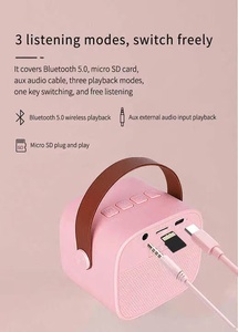 Low Price Children Toys New Product Portable Black Blue <strong>Pink</strong> Wireless <strong>Microphone</strong> with Speakers