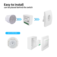 Interrupteur intelligent SIXWGH, relais, application Tuya Smartlife, commande vocale Google Home/Alexa, prend en charge les interrupteurs muraux bidirectionnels, max 16A 240V IP22