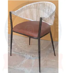 Großhandel Patio Möbel Outdoor Rattan gewebte Seil Esszimmers tuhl Garden Weave Rope Chair für Restaurant