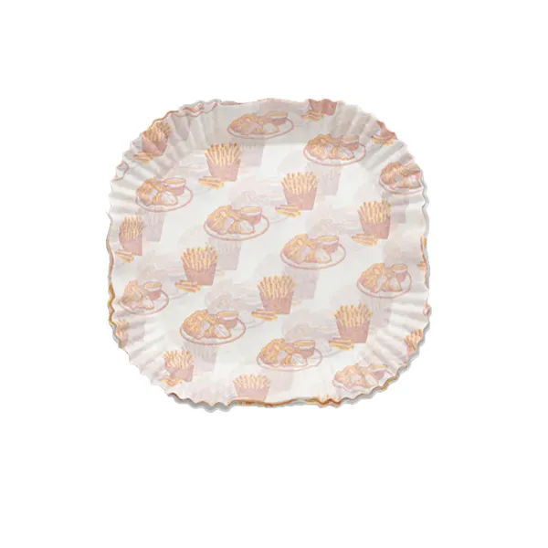 New design custom printed parchment paper liner pretty printing non stick air fryer disposable baking paper