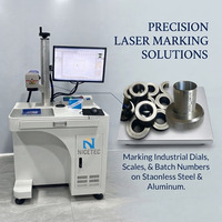 Machine de marquage laser à fibre Nicetec 50W, vente en gros d'usine, graveur de pièces métalliques (roulements, engrenages), acier, aluminium, codes QR, logiciel OEM