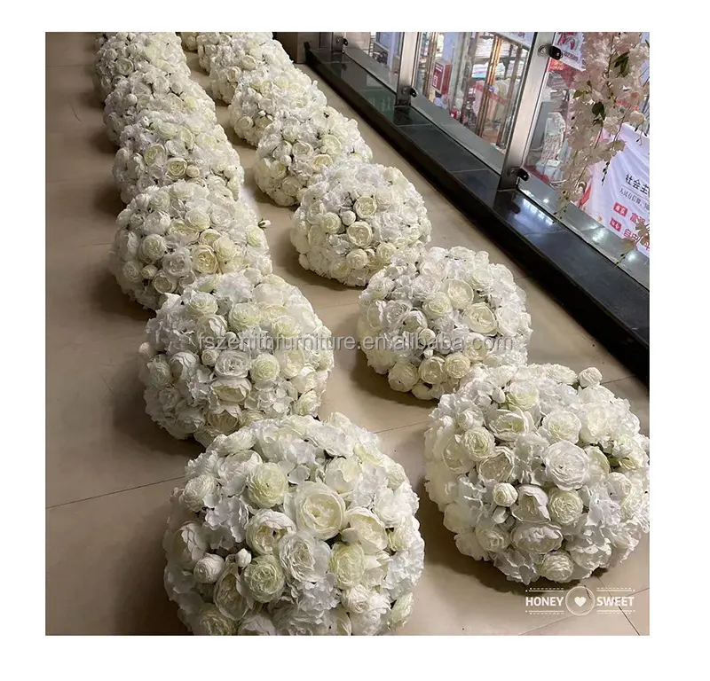 Arrangement floral de mariage décor de table fleurs en soie boule pièce maîtresse pivoine bouquet de fleurs artificielles