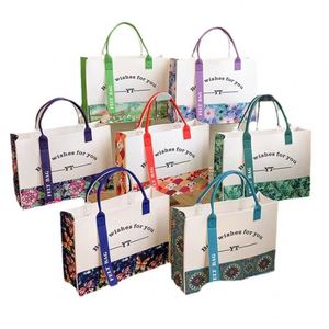 Sac en feutre personnalisé avec logo, grande capacité, bordure en ruban, cadeau promotionnel pour entreprise - Product Image 4