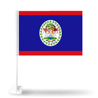 Ensemble de drapeaux de toit de voiture personnalisés du Belize, drapeau de véhicule pour l'encouragement sportif et la célébration nationale, ornement de voiture