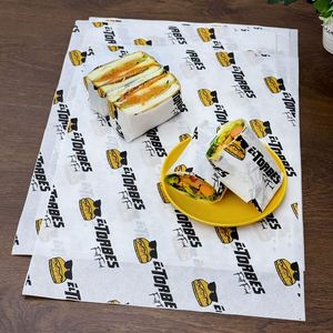 Custom Printed Fast <b>Food</b> Fried Chicken Sandwich Greaseproof <b>Food</b> <b>Wrapping</b> <b>Paper</b> Greaseproof <b>Paper</b> for Fried Fast <b>Food</b> Packaging - Product Image 3