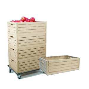 Wholesale Stacked Fruit Storage Trolley Cart Crates Large Size Display Moving Box Lided