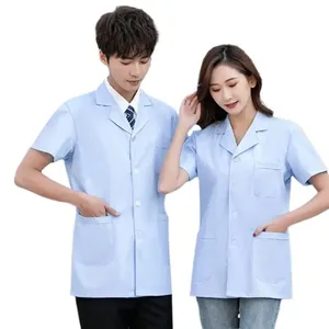 <span class=keywords><strong>Camice</strong></span> Bianco a Maniche Lunghe per Uomo, Uniforme da Medico, Top a Maniche Corte per <span class=keywords><strong>Donna</strong></span>, Abbigliamento da Lavoro per Clinica Dentale, Versione Spessa a <span class=keywords><strong>Mezza</strong></span> <span class=keywords><strong>Manica</strong></span> - Product Image 4