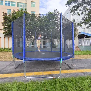 2023 fabrika toptan ucuz trambolin atlama 10ft ile çocuklar için güvenlik ağı bana yakın açık büyük çocuk trambolin