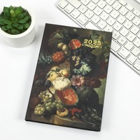 2025 A5 Carnet Commerce Extérieur 100 Cuir PU Plan Quotidien Calendrier Agenda Agenda Transfrontalier Espagnol Logo-Réglable Caractéristiques