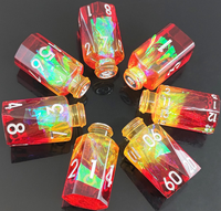 Vente flash - Ensemble de dés DND en résine irisée de luxe, écologique, 7 pièces, dés polyédriques D4 D20 pour les jeux de rôle Dungeons & Dragons, personnalisés