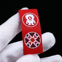 Logo personnalisé pour vêtements avec impression à chaud, sérigraphie, étiquettes tissées pour vêtements en coton doux, impression de marque, étiquette en silicone