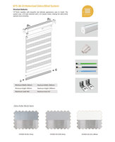 Persianas Zebra Motorizadas de Doble Capa, Translúcidas, Ajustables, con Control Remoto Inteligente, para Decoración de Interiores de Hogar y Oficina