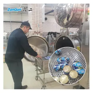 Macchina industriale dell'autoclave dell'alimento dell'oem per lo sterilizzatore della storta di elaborazione del barattolo di latta dei barattoli di vetro