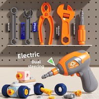 Kits d'outils en plastique DIY pour enfants : tournevis, boîtes à outils de réparation, perceuse électrique, ensembles d'ingénierie, assemblage manuel STEM