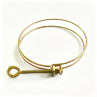 Collier de serrage réglable en acier inoxydable de 110 mm avec poignée en métal pour applications robustes, tailles personnalisables