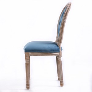 Dining Chair <strong>Medieval</strong> Wood Stock New Products Fashion Simple Velvet Atmosphere Blue Home <strong>Furniture</strong> Fabric 12 Antique <strong>2</strong> Piece - Product Image 2