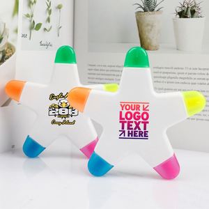 Brush Tip Highlighter Creative <b>Star</b> Shape <b>Light</b> Color Fluorescent Pen Marker with 5 Colors Great for Journal Planner Note Taking - Product Image 5