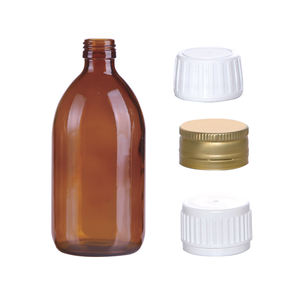 Bottiglie di vetro sciroppo ambrato da 500ml con tappo - Product Image 2