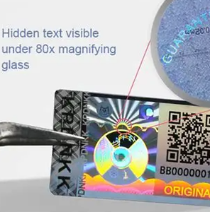 สติกเกอร์ป้องกันการปลอมแปลงแบบเลเซอร์วัส<span class=keywords><strong>ด</strong></span>ุปลอ<span class=keywords><strong>ด</strong></span>ภัยพร้อมคิวอาร์โค้<span class=keywords><strong>ด</strong></span> ฉลากความปลอดภัยสำหรับผลิตภัณฑ์<span class=keywords><strong>เด็ก</strong></span>และนมผง - Product Image 1